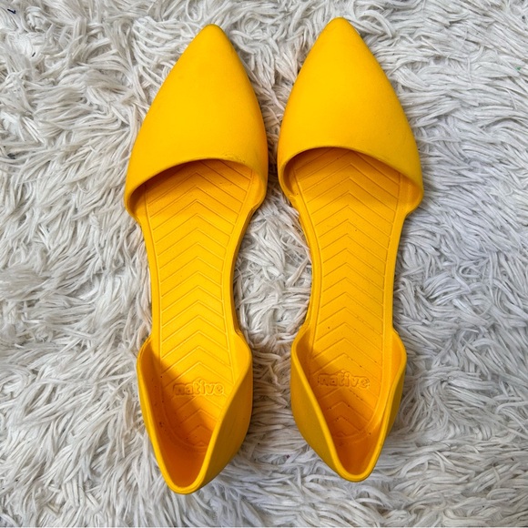 ◾️Native D’ Orsay Audrey Yellow Flats Shoes - Picture 2 of 10